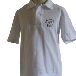 Embroidered White Polo Shirt