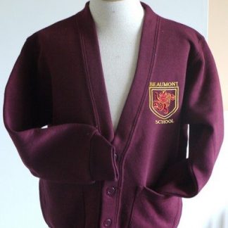 Maroon Embroidered Cardigan