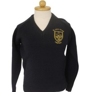 Sale Embroidered V Neck St Johns CofE V neck Jumpers