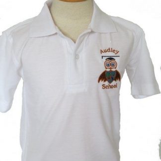 Embroidered White Polo Shirt