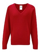 Embroidered Red Jumper