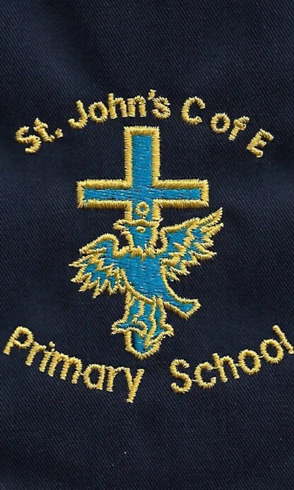 New Embroidered Sky Blue School Polo Shirt - Image 2